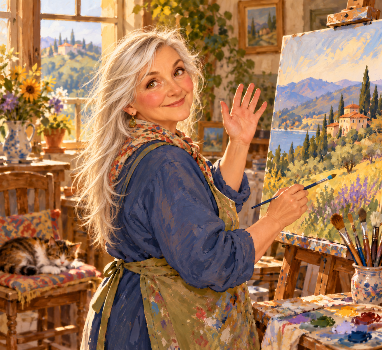 Anne, the author's grandmother and an artist